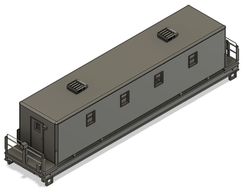 HO Scale - Modern Camp Train Diner Car 1