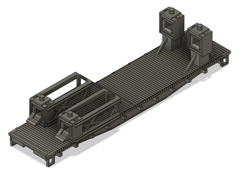 N Scale - Conrail MOW Welded Rail Train Lift Car