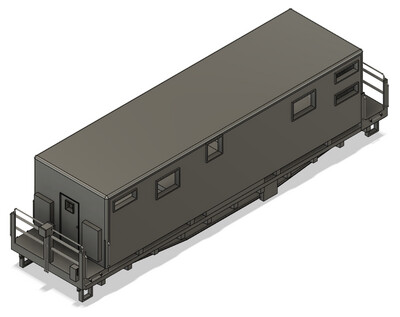 HO Scale - Conrail Camp Train Office Car 1