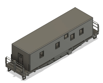 HO Scale - Conrail Camp Train Office Car 1