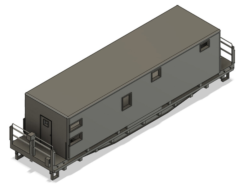 N Scale - Conrail Camp Train Office Car 3