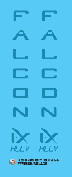 Falcon IX Model Rocket Decals