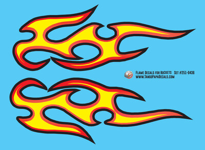 Flame Decals for Model Rockets
