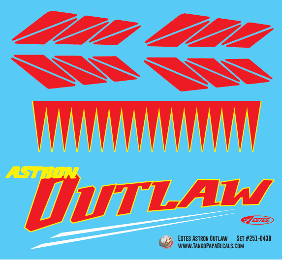 Estes Astron Outlaw Rocket Decals