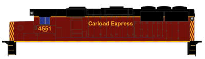 Carload Express Locomotive GP59 Maroon Black