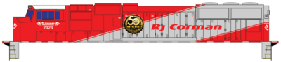RJ Corman Locomotive SD70m 50th Anniversary Decals
