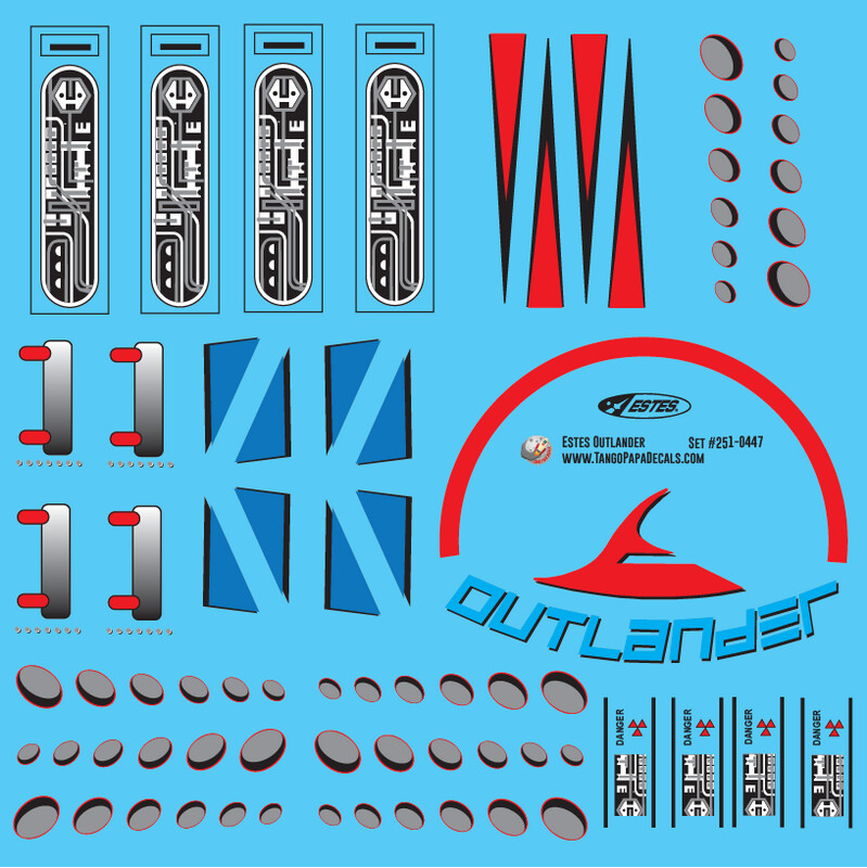 Estes Outlander Rocket Decals