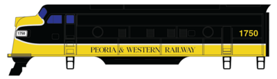Peoria &amp; Western Railway F Unit Decals