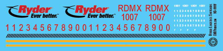 N Scale - Ryder Logistics Switcher Decals