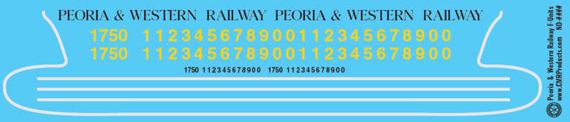 Peoria &amp; Western Railway F Unit Decals