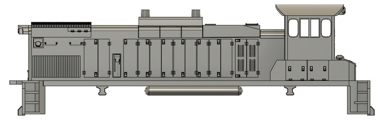N Scale EMD MP15AC Squared Box Silenced Exhaust Locomotive Shell