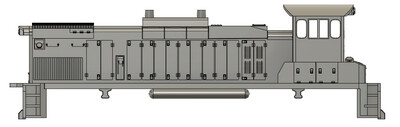 N Scale EMD MP15AC Squared Box Silenced Exhaust Locomotive Shell