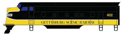 Gettysburg Scenic Railway F Unit Decals
