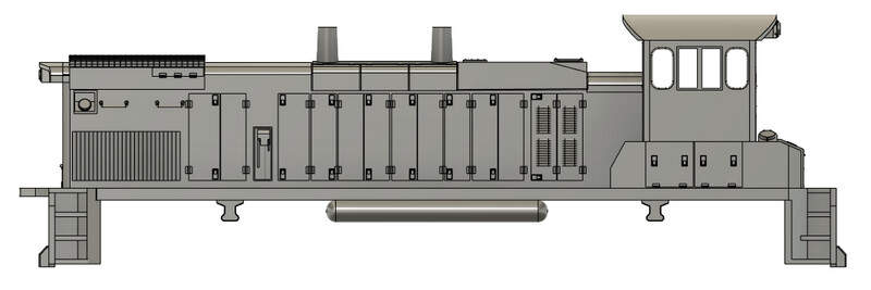 N Scale EMD MP15AC Square Box Exhaust Locomotive Shell