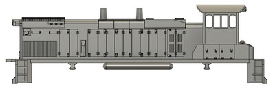 N Scale EMD MP15AC Square Box Exhaust Locomotive Shell