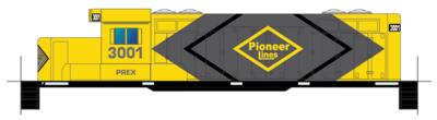 Pioneer Lines Yellow Gray Geeps Small Logo