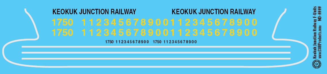 N Scale - Keokuk Junction Railway F Unit Decals