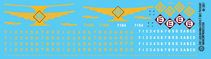 Erie Lackawanna Railroad F Unit exErie Patchout Decals