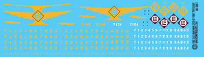 N Scale - Erie Lackawanna Railroad F Unit exErie Patchout Decals
