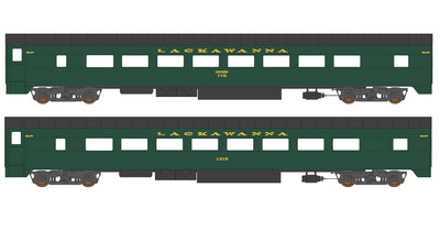 O Scale - Delaware Lackawanna Western Green Passenger Car Decals