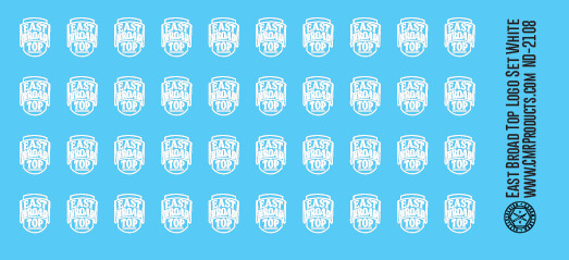 East Broad Top White Logo Decal Set