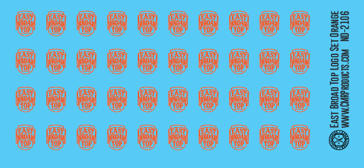 East Broad Top Orange Logo Decal Set