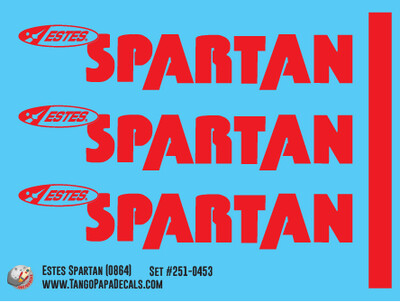 Estes Spartan (0864) Decal Set