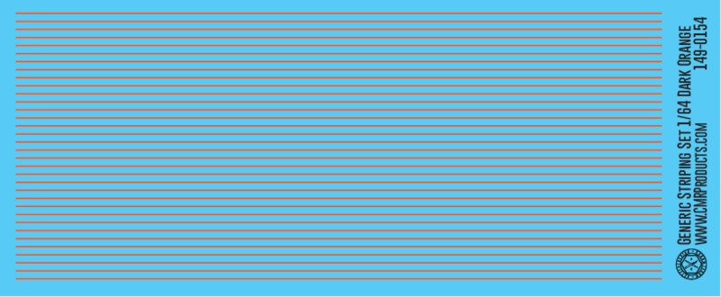 Generic Striping Decal Set Dark Orange