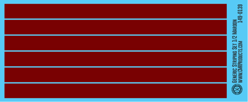 Generic Striping Decal Set Maroon