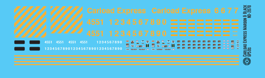 HO Scale - Carload Express Locomotive GP59 Maroon Black