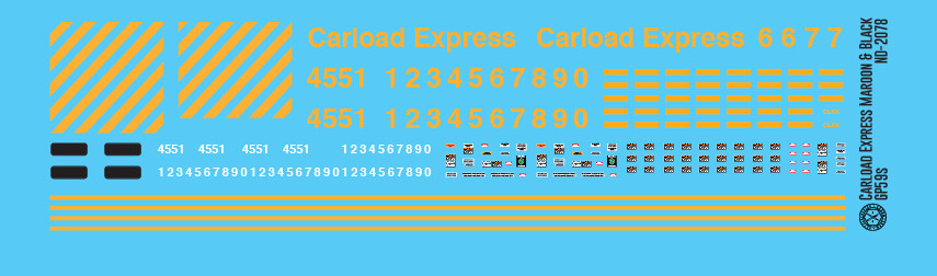 Carload Express Locomotive GP59 Maroon Black