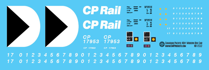 Canadian Pacific Modern 40ft Box Car Decals