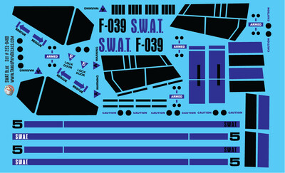 Estes F-039 SWAT Blue Decals