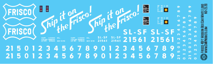 N Scale - Frisco (SLSF) 40ft Modern Box Car White Logo