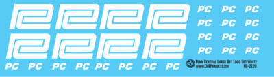 Penn Central Large Logo Decal Set White