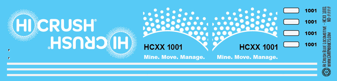 N Scale - Hi Crush SD38 Locomotive Decals