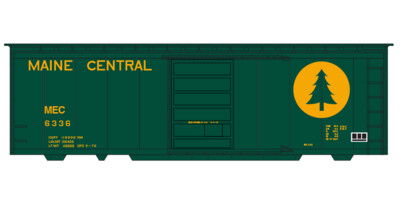 Maine Central Green 40ft Box Car Tree Logo Decals