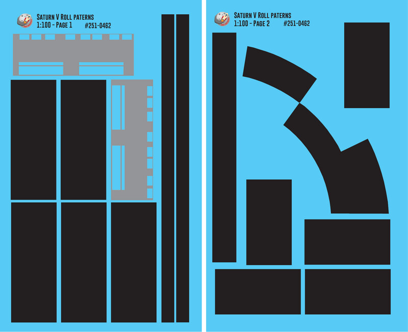 Estes Saturn V Roll Pattern 1/100 Scale Decals