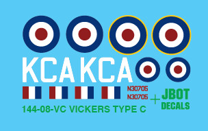 JBOT Decals - Vickers Type C Bomber 1:144