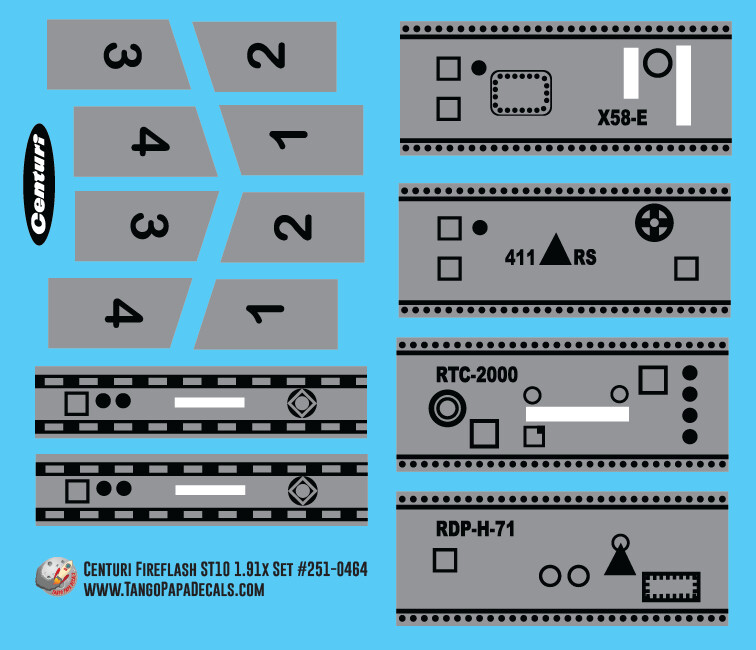 Centuri Fireflash ST-10 Rocket Decals