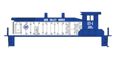 USS Mon Valley Works Blue White Locomotive Decals