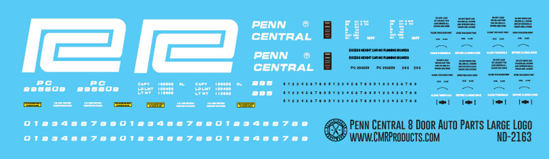Penn Central 8 Door Autoparts Box Car Large Logo