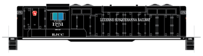 Luzerne Susquehanna Railway GP9 1751 Decals
