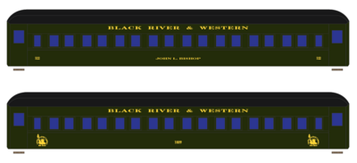 Black River &amp; Western Passenger Car Decal Set
