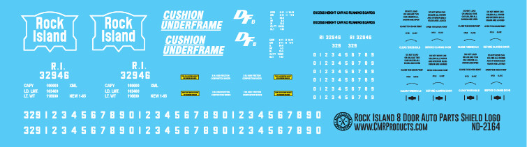 Rock Island Auto Parts 8 Door Shield Logo Decals