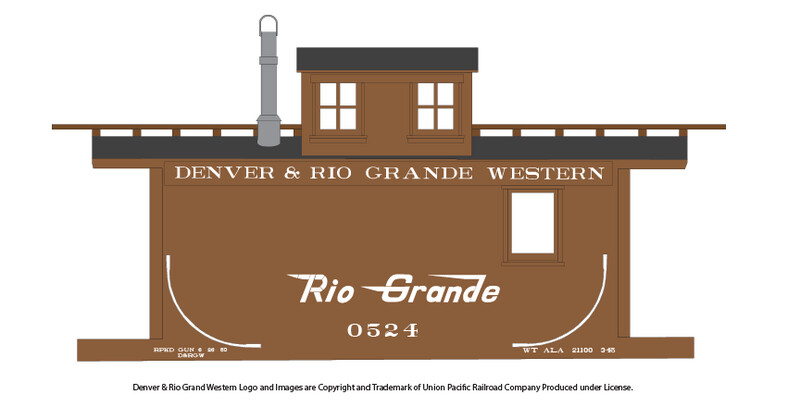 Rio Grande Narrow Gauge Caboose Decals
