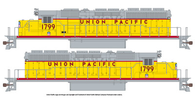Union Pacific SD40-2 Standard Scheme Locomotive Decals