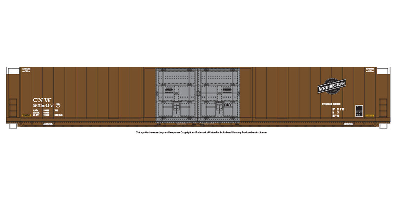 Chicago North Western 4 Door Autoparts Brown Box Car Decals