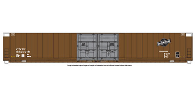Chicago North Western 4 Door Autoparts Brown Box Car Decals