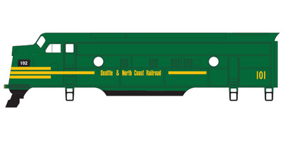 Seattle &amp; North Coast F Unit Locomotive Decals